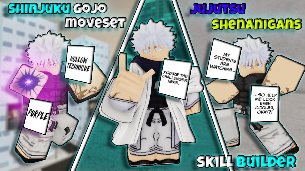 *Shinjuku Gojo/Yuta(Gojo)* Moveset using SKILL BUILDER... | Jujutsu Shenanigans