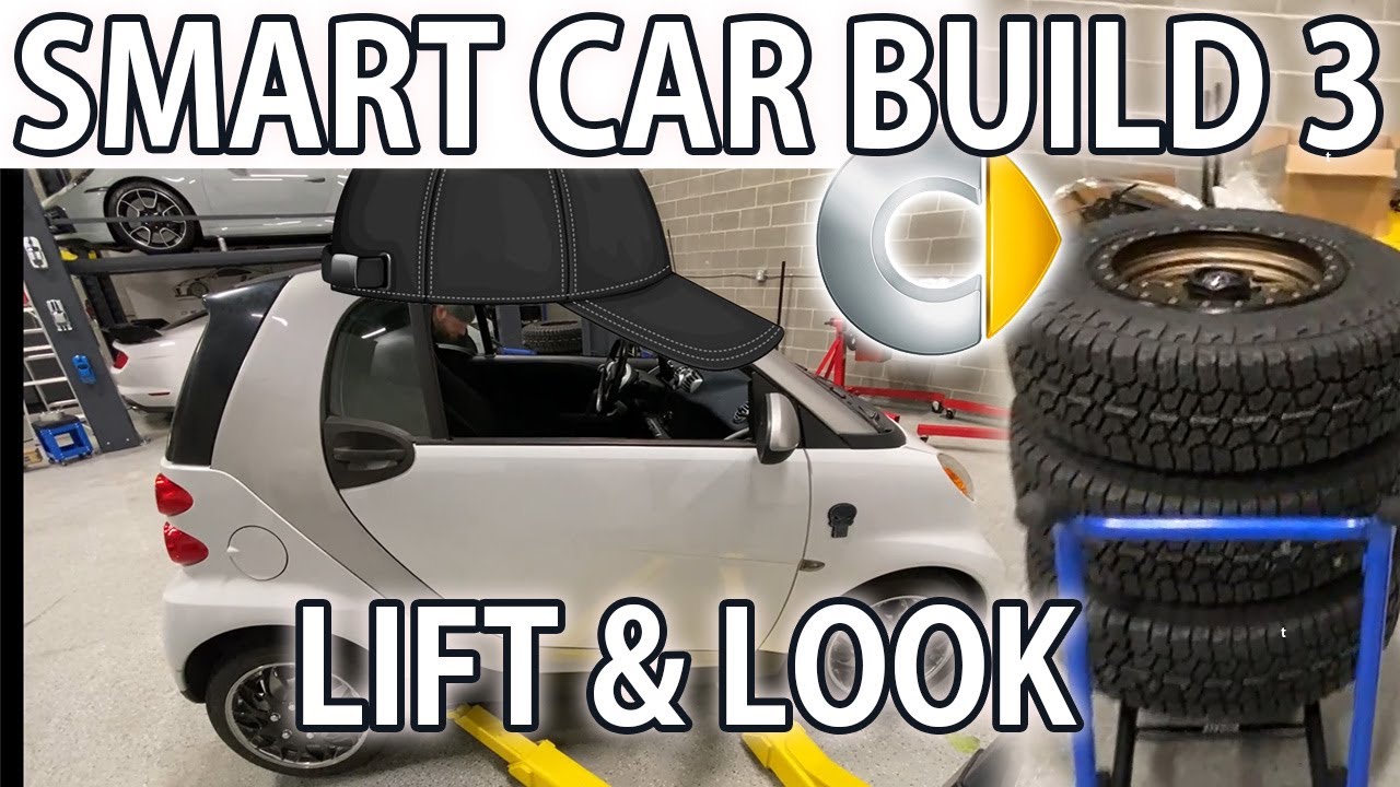 Smart Car Build, Part 3. Spacers, wheels, lift, inspection and tears.