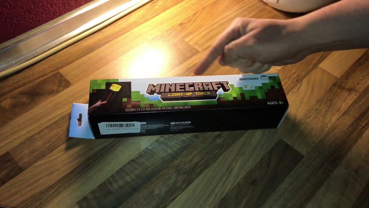 Minecraft light-up torch Fackel unboxing und Anleitung