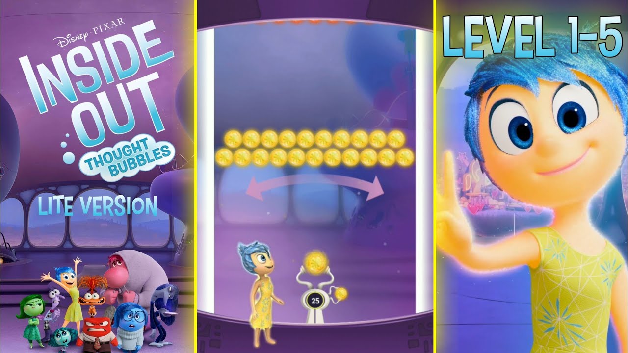 Inside Out Thought Bubbles (Lite Version) | Level 1-5 (Joy) | Full Gameplay Walkthrough