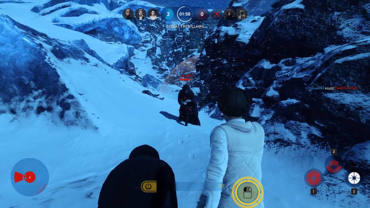 Star Wars Battlefront: Heroes vs .Villains on Twilight on Hoth NEW MAP!! (1080p,60fps)