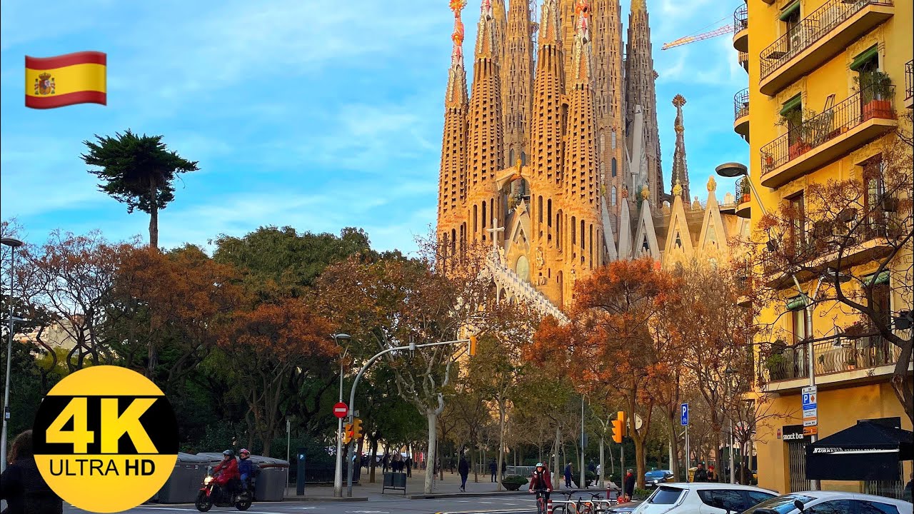 BARCELONA, Spain 🇪🇸 January 2024 4K-ULTRA HD Walking in the Barcelona’s streets