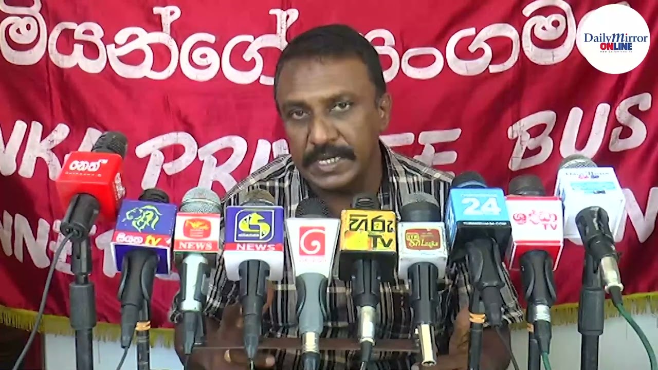 Gemunu Wijeratne, President of the Private Bus Owners Association.