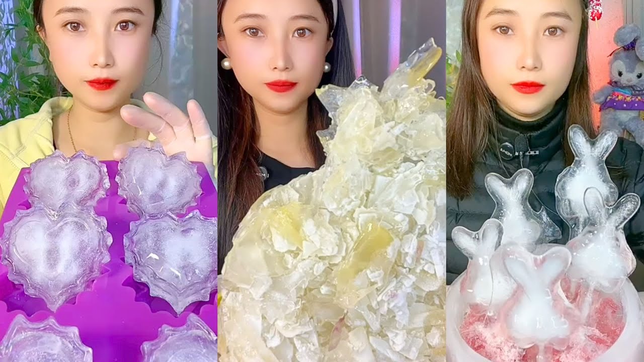 Homemade Chinese Ice Eating ASMR | Soft Frozen Desserts & Snow Ice Sounds #72