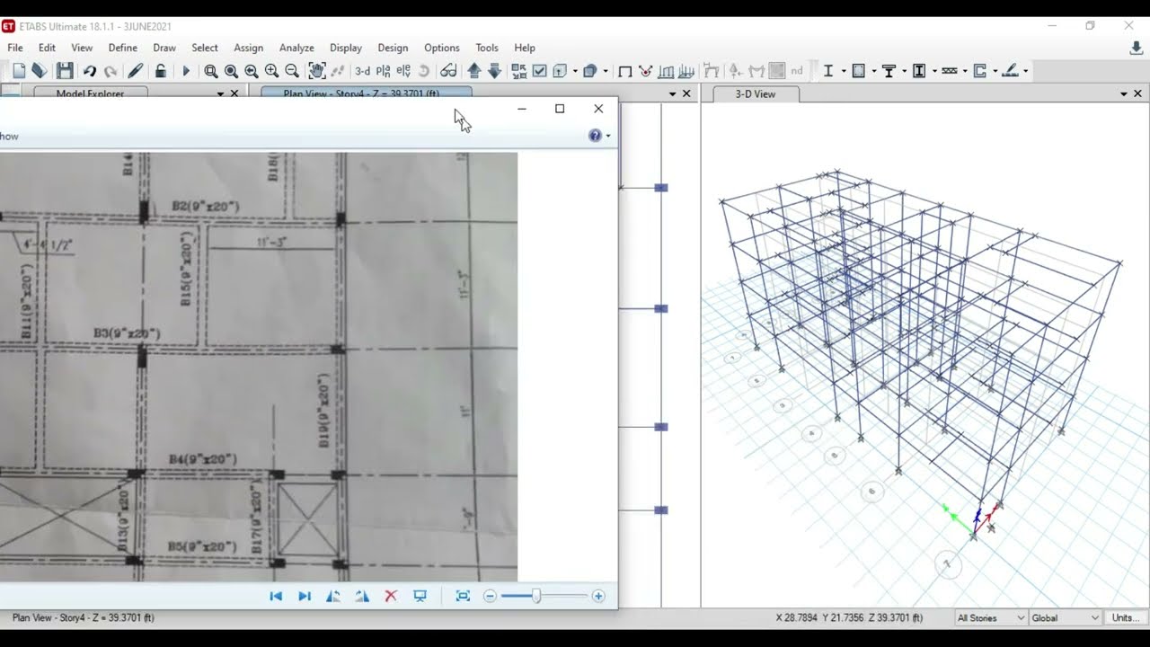 #Etabs How to draw secondary Beam in Etabs? (Hindi)