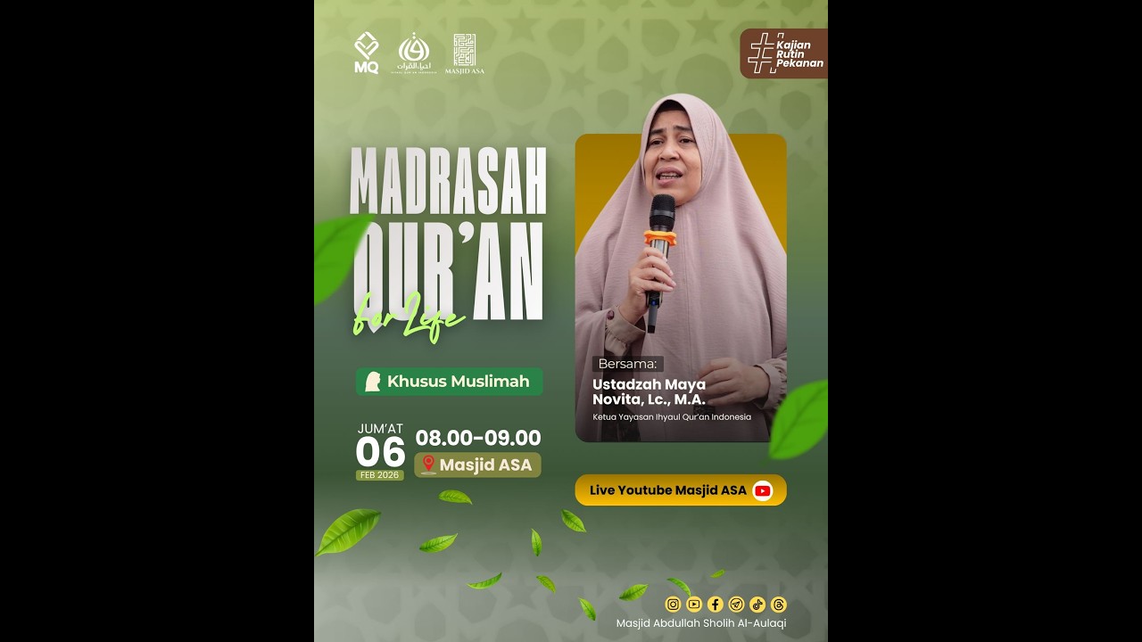 Madrasah Qur'an | Ustadzah Maya Novita, Lc., MA