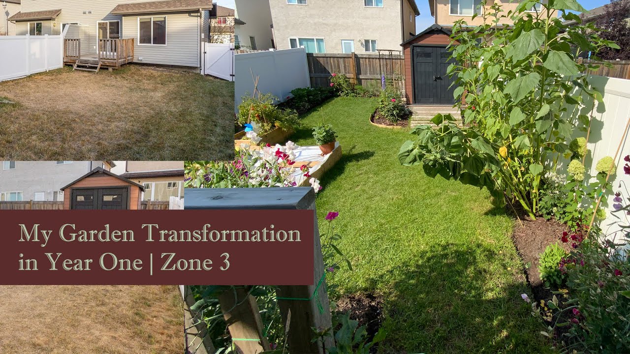 My Garden Transformation, One Year in 30 mins | Zone 3 Gardening