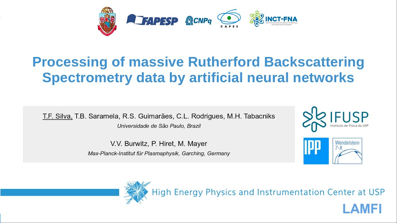 Processing of massive Rutherford Backscattering Spectrometry data by artificial neural networks