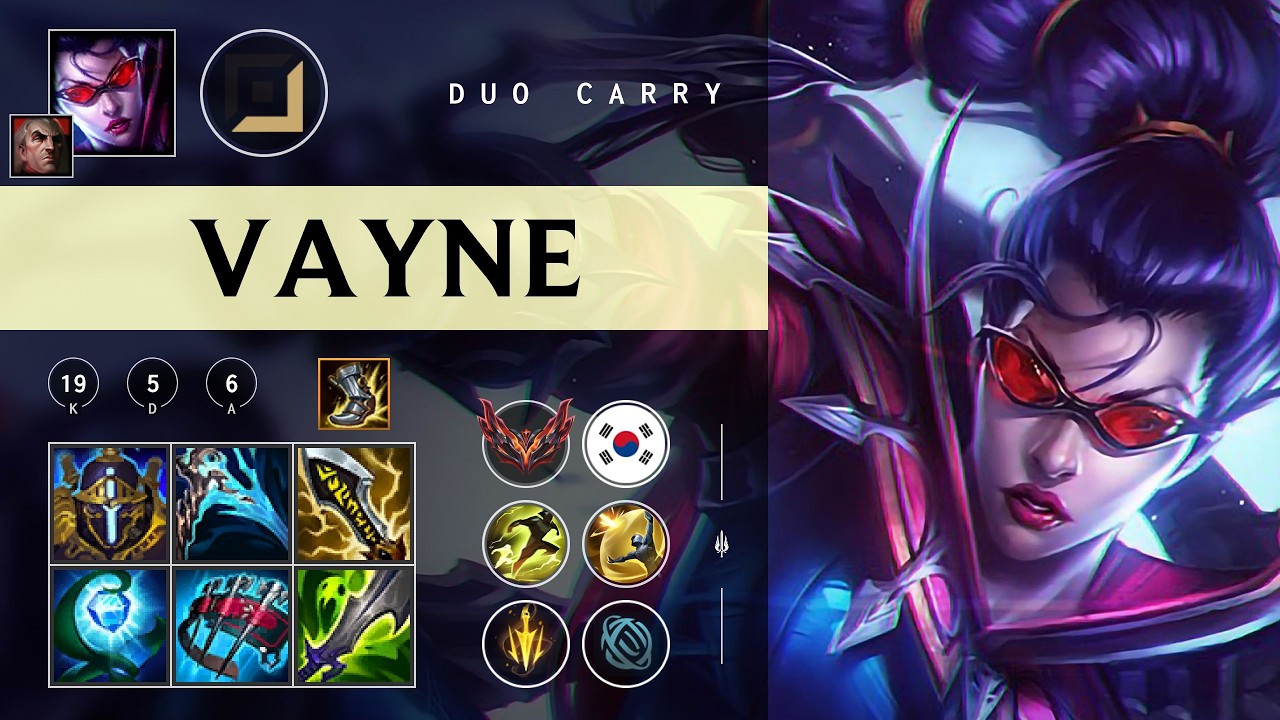 Vayne ADC vs Ezreal - KR Grandmaster Patch 26.06