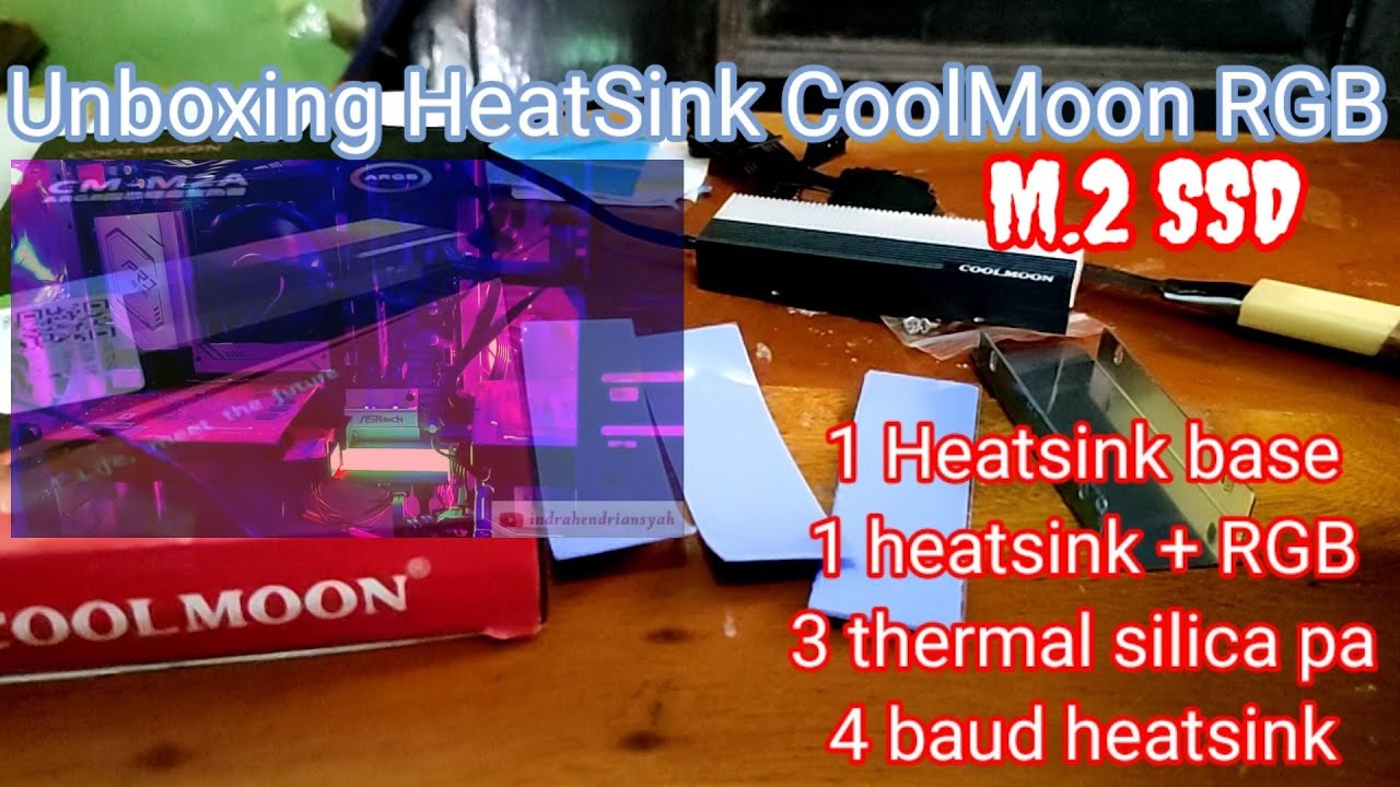 Heatsink CoolMoon M.2 SSD RGB CM-M73S M2A | Dekstop | unboxing.