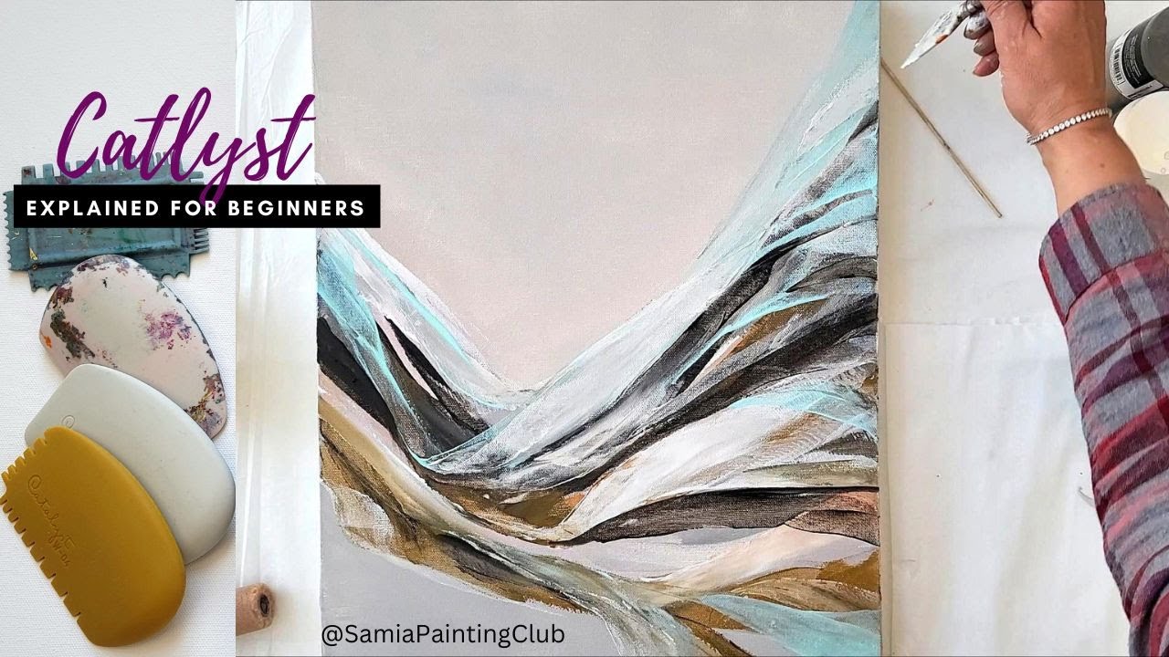 Catalyst wedge techniques for beginners | fluid colors #acrylicpainting #peintureacrylique #2023