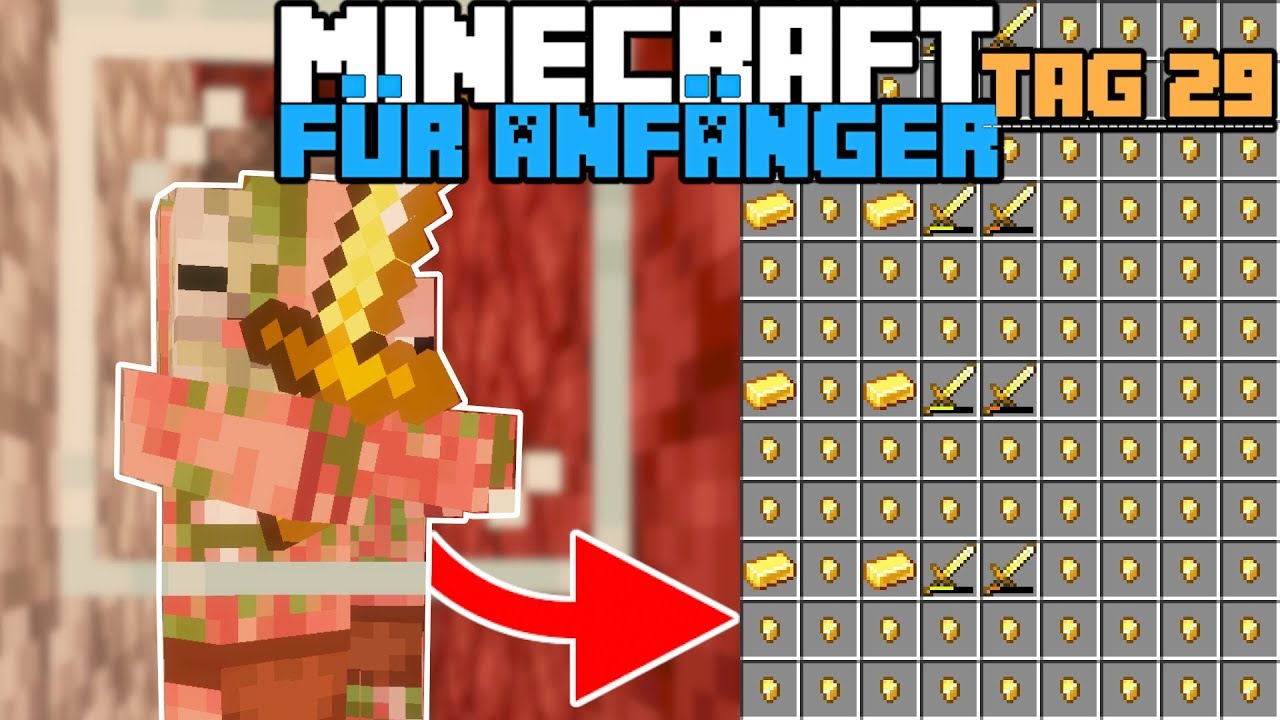 Wie baut man eine Goldfarm in Minecraft 1.14 | Minecraft für Anfänger Tag 29