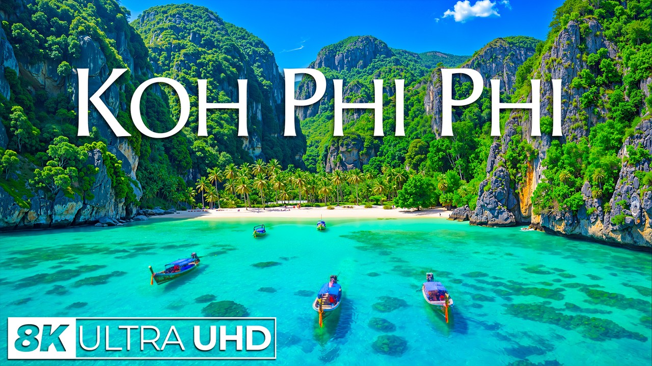 Koh Phi Phi Thailand 8K UHD | Emerald Seas & Silent Horizons &ndash; Hidden Coves & Tropical Calm
