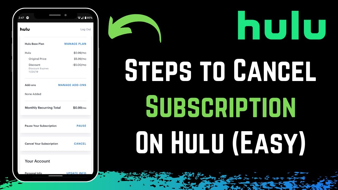Hulu - How to Cancel Subscription !
