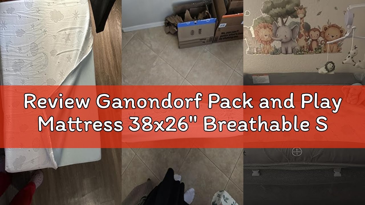 Review Ganondorf Pack and Play Mattress 38x26'' Breathable Soft Plush Memory Foam for Baby Toddler T