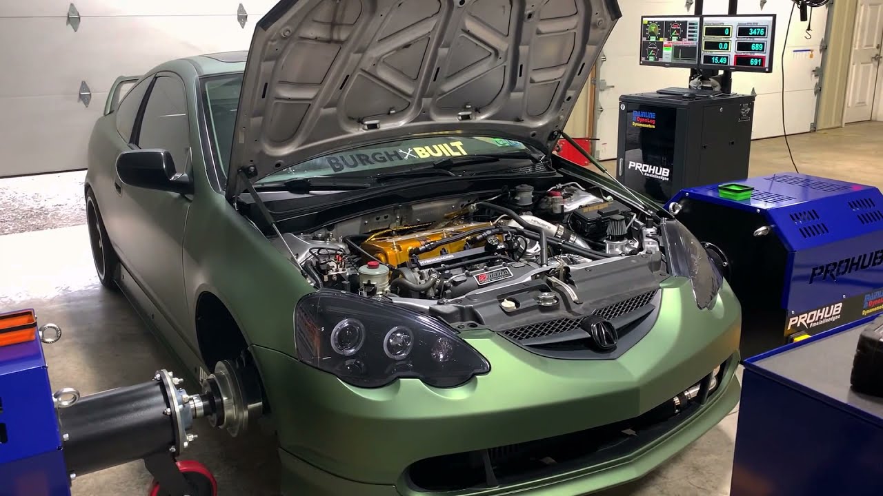 Turbo k20-z1 RSX dyno runs! Stock internals