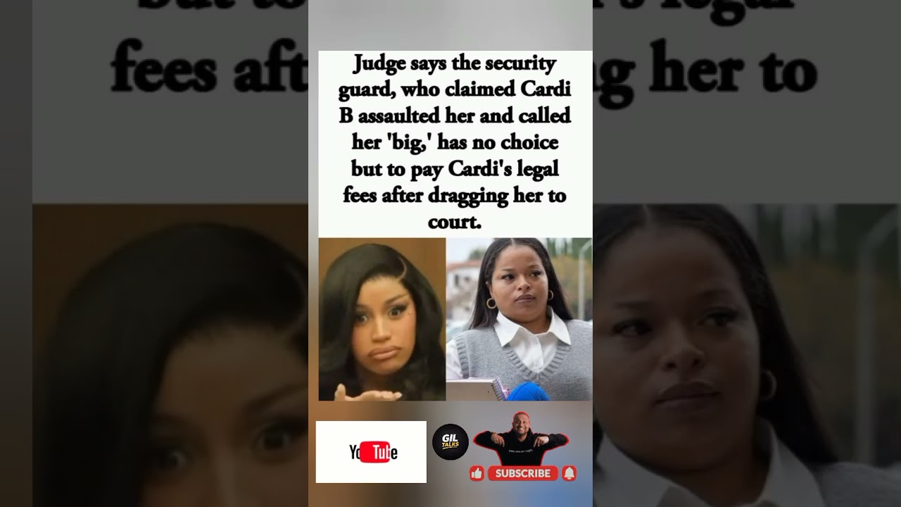 ⚖️💸 🔥COURT RULED: SECURITY GUARD MUST PAY AFTER FAILED CLAIM VS CARDI B!#shorts