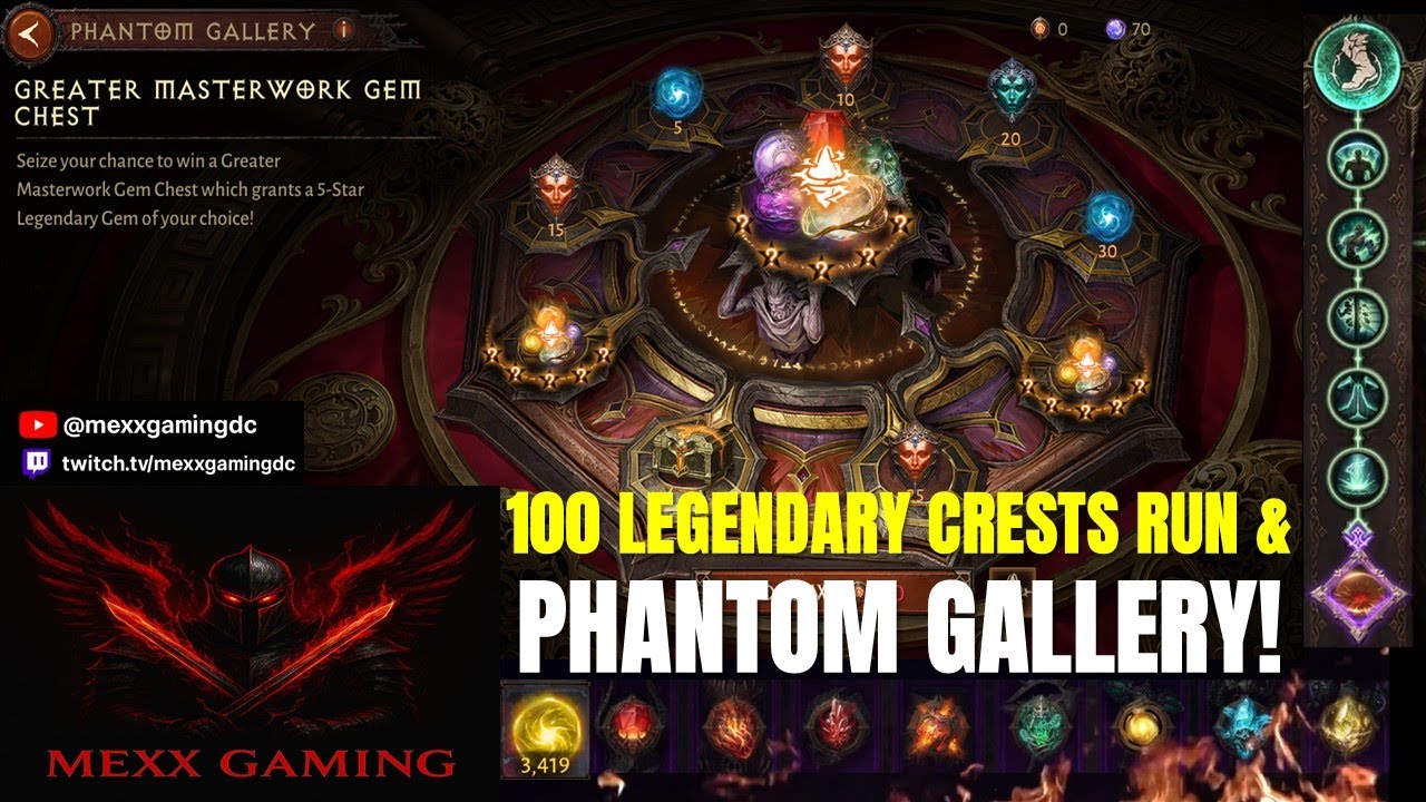 PHANTOM MARKET & 100 LEGENDARY CRESTS RUN