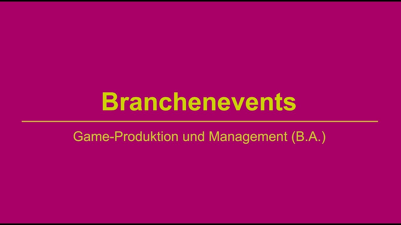 Q&A-Serie | Game-Produktion und Management (B.A.) | Branchenevents