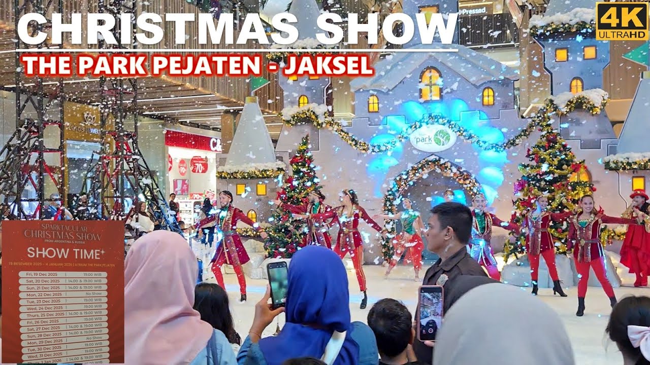 THE MOST SPARKTACULAR CHRISTMAS SHOW at THE PARK PEJATEN - JAKSEL❗Salju turu di Jaksel JAKARTA 4K