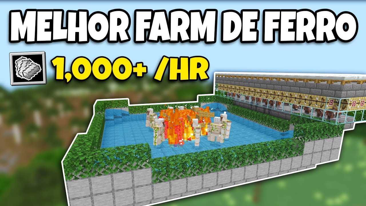 A Nova Melhor Farm de FERRO no Minecraft Bedrock 1.21