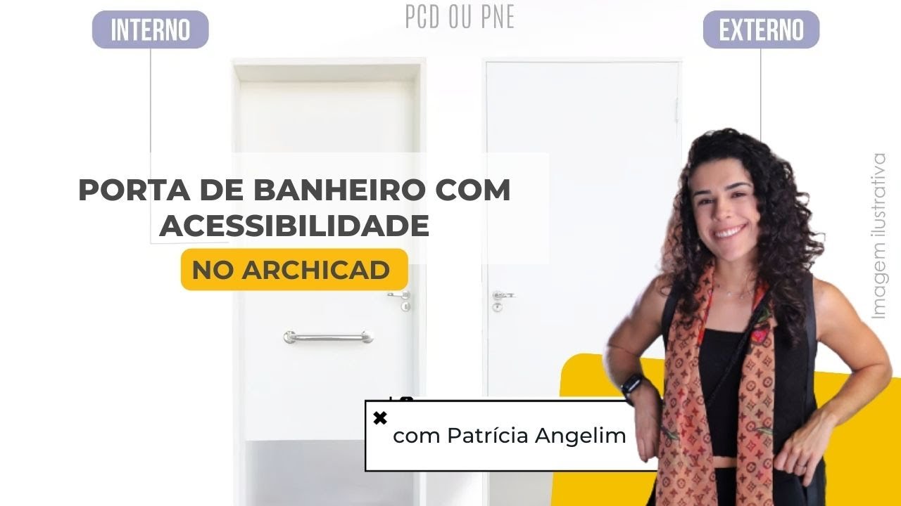 SALA BIM | Porta com acessibilidade para banheiros no Archicad