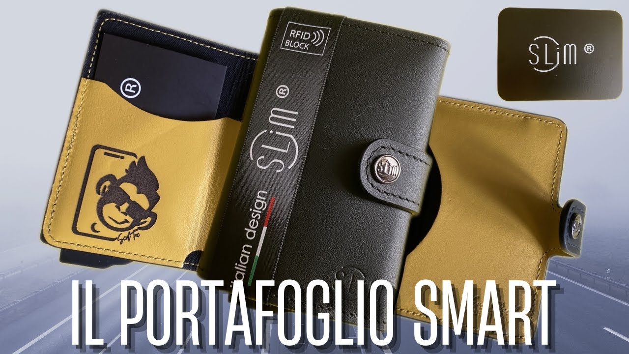 Portafoglio “SMART” SLIM ITALIA 🇮🇹 RECENSIONE - COMPATTO INCISO A LASER in Vera Pelle con RFID