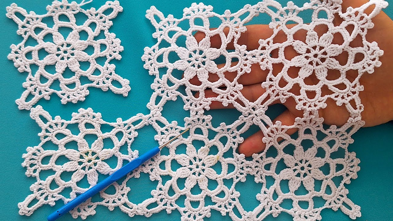 Beautiful Crochet Pattern 🧶 Tutorial Crochet Motif, How to Crochet Lace Pattern For Crochet Blanket