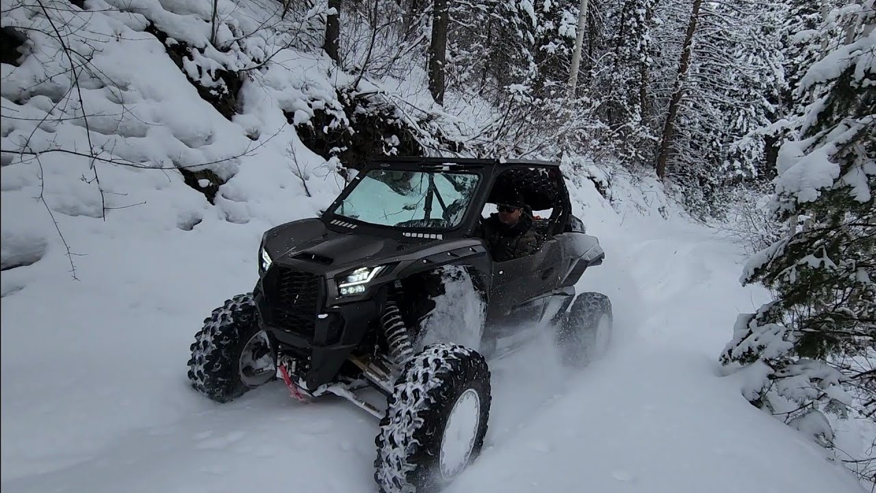 KRX 1000 vs DEEP SNOW !! How does the Kawasaki SXS perform ?! +new gear from @sxsblog