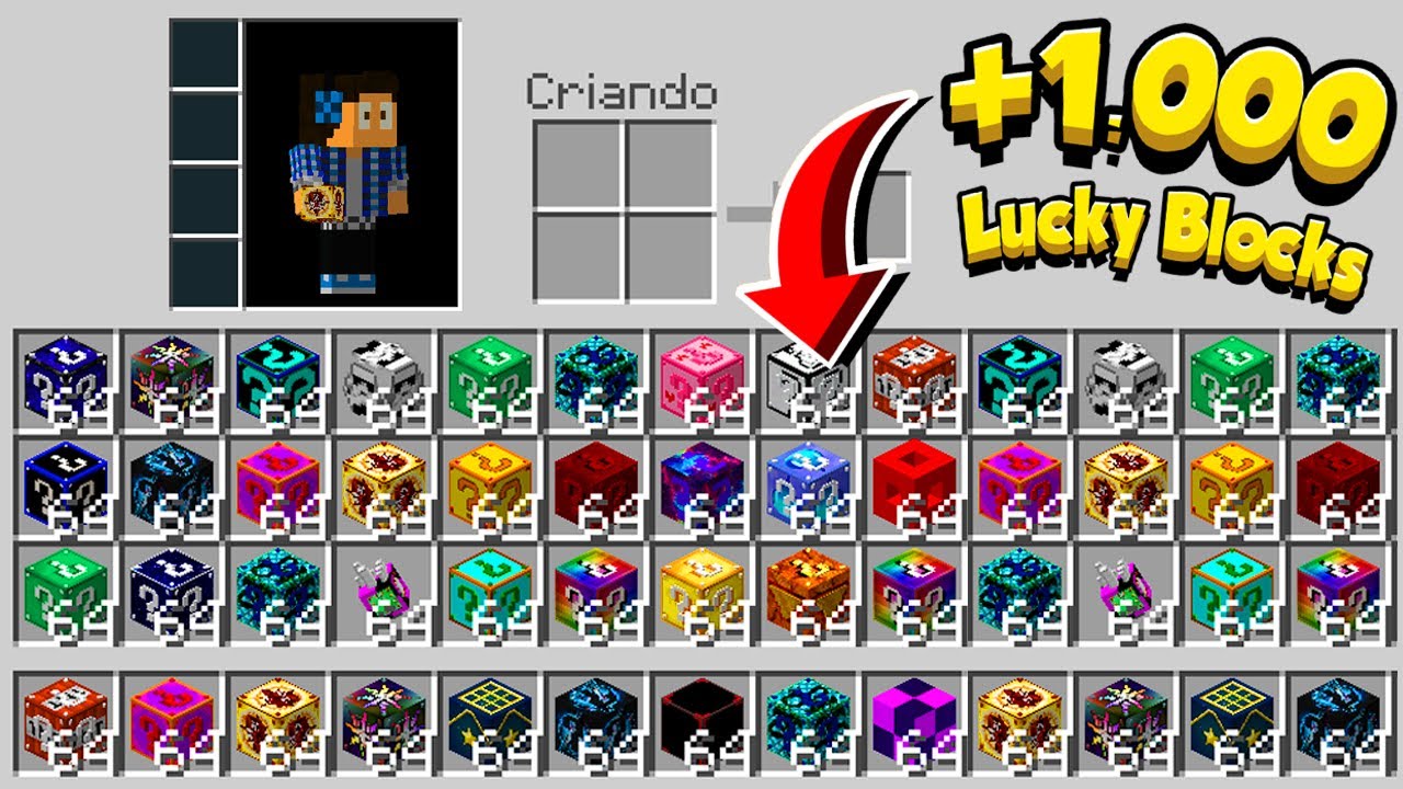 MINECRAFT PORÉM A CADA 10 SEGUNDOS GANHAMOS LUCKY BLOCKS ALEATORIAS
