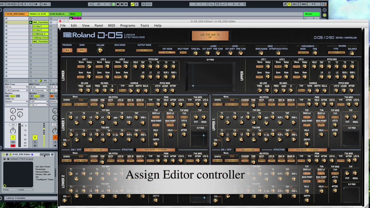Roland D-05 Editor and D-50 Midi Editor Controller VST/ Standalone