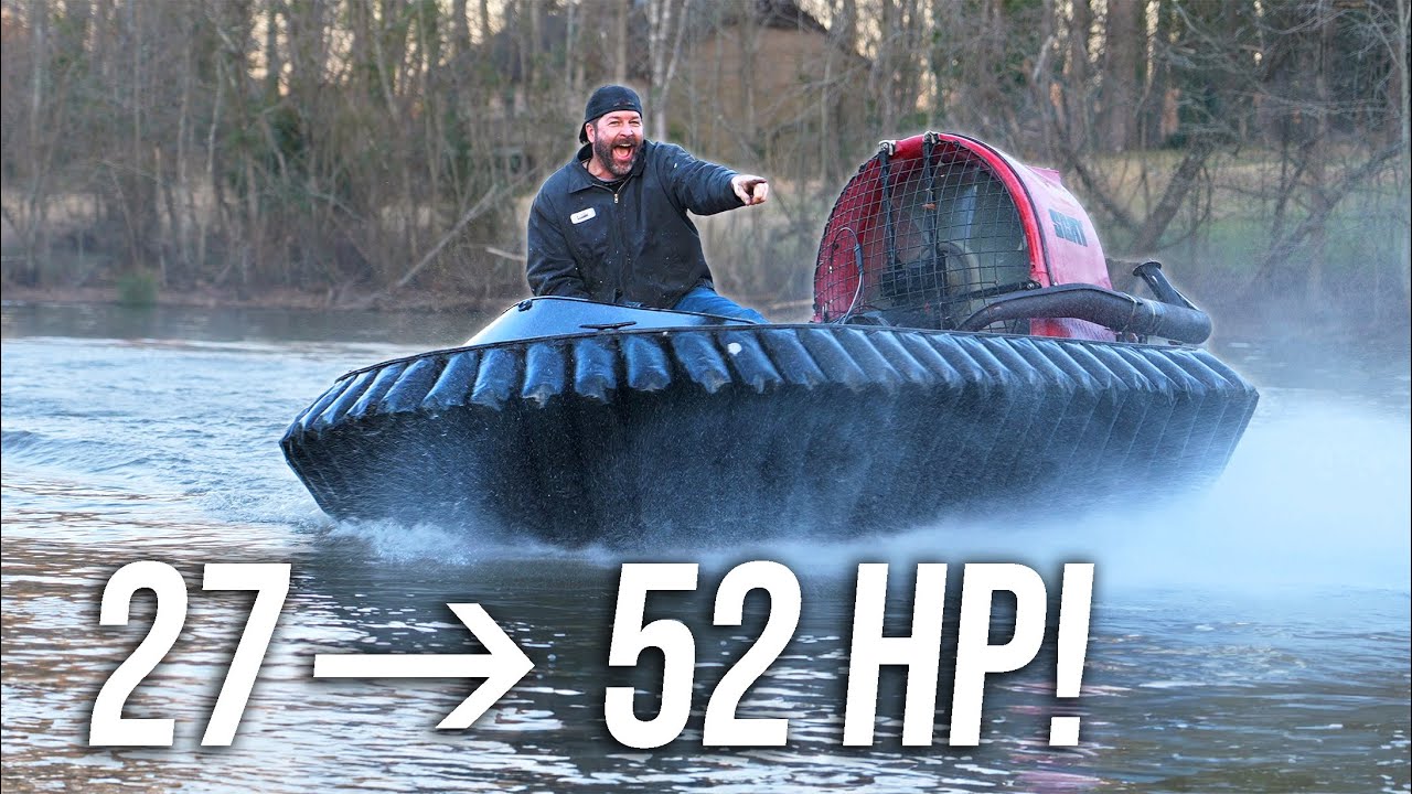 Reviving our Hovercraft with a 2X Horsepower Engine Swap! (It Rips)