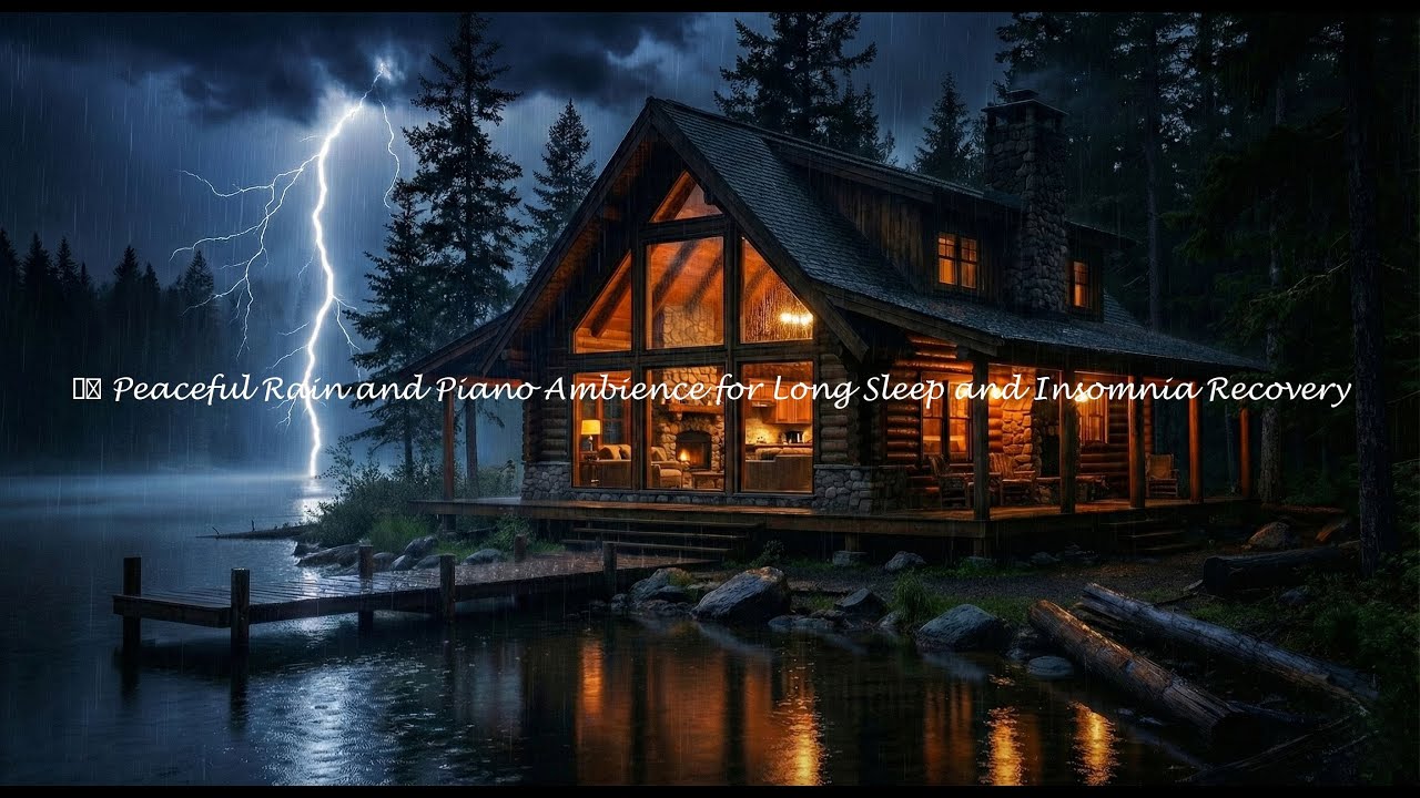 Quiet the Mind Tonight with Rain Sounds and Deep Sleep Piano 🌌 #BWb