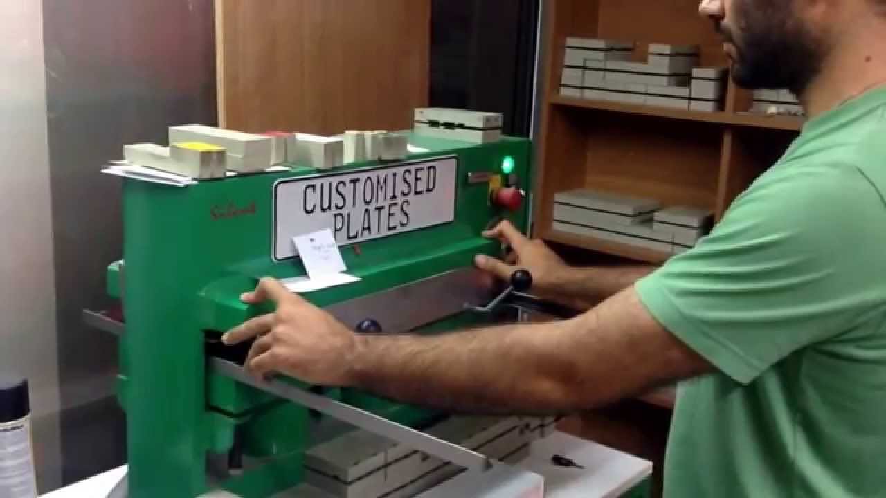 German number plates original machines and plates! For more info admin@keysandsigns.com