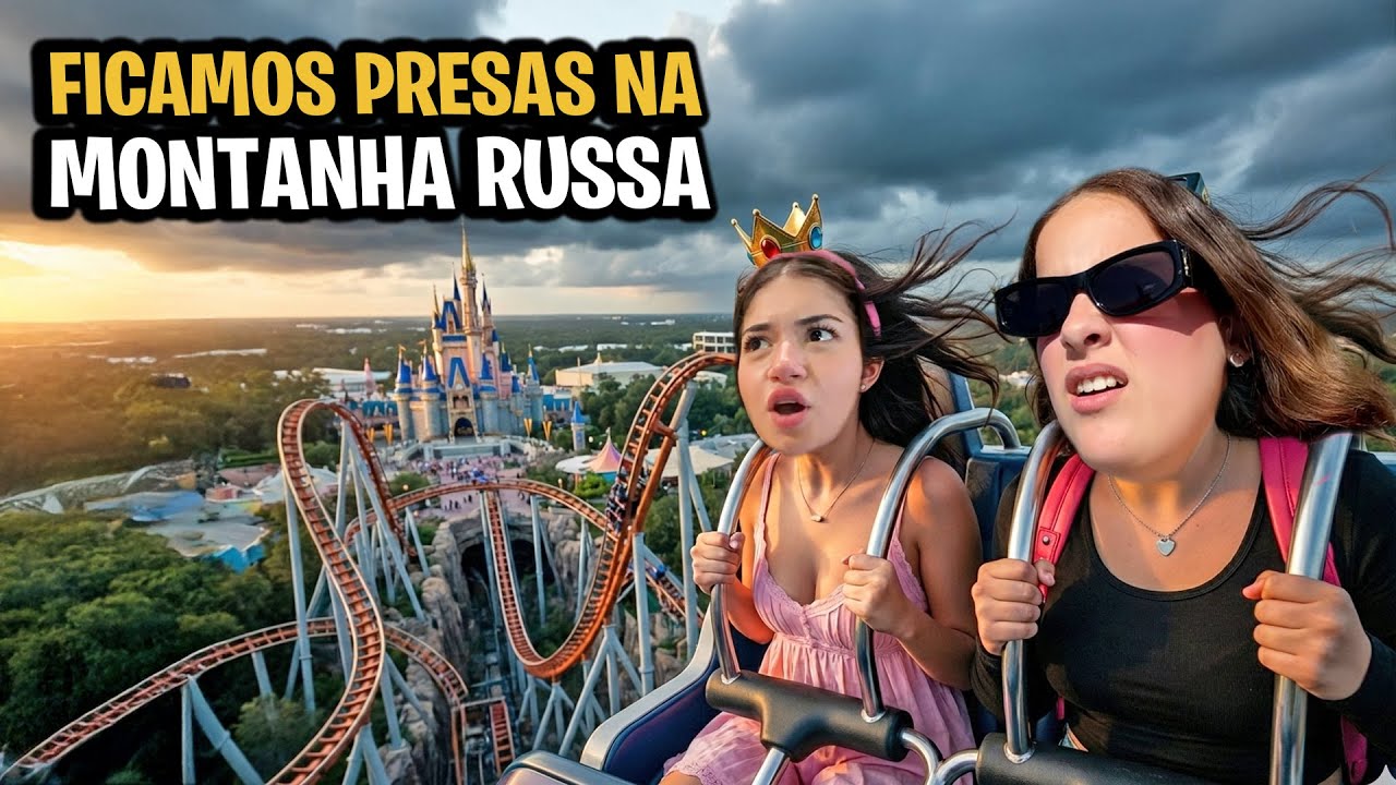 FICAMOS PRESAS NA MONTANHA RUSSA DA DISNEY