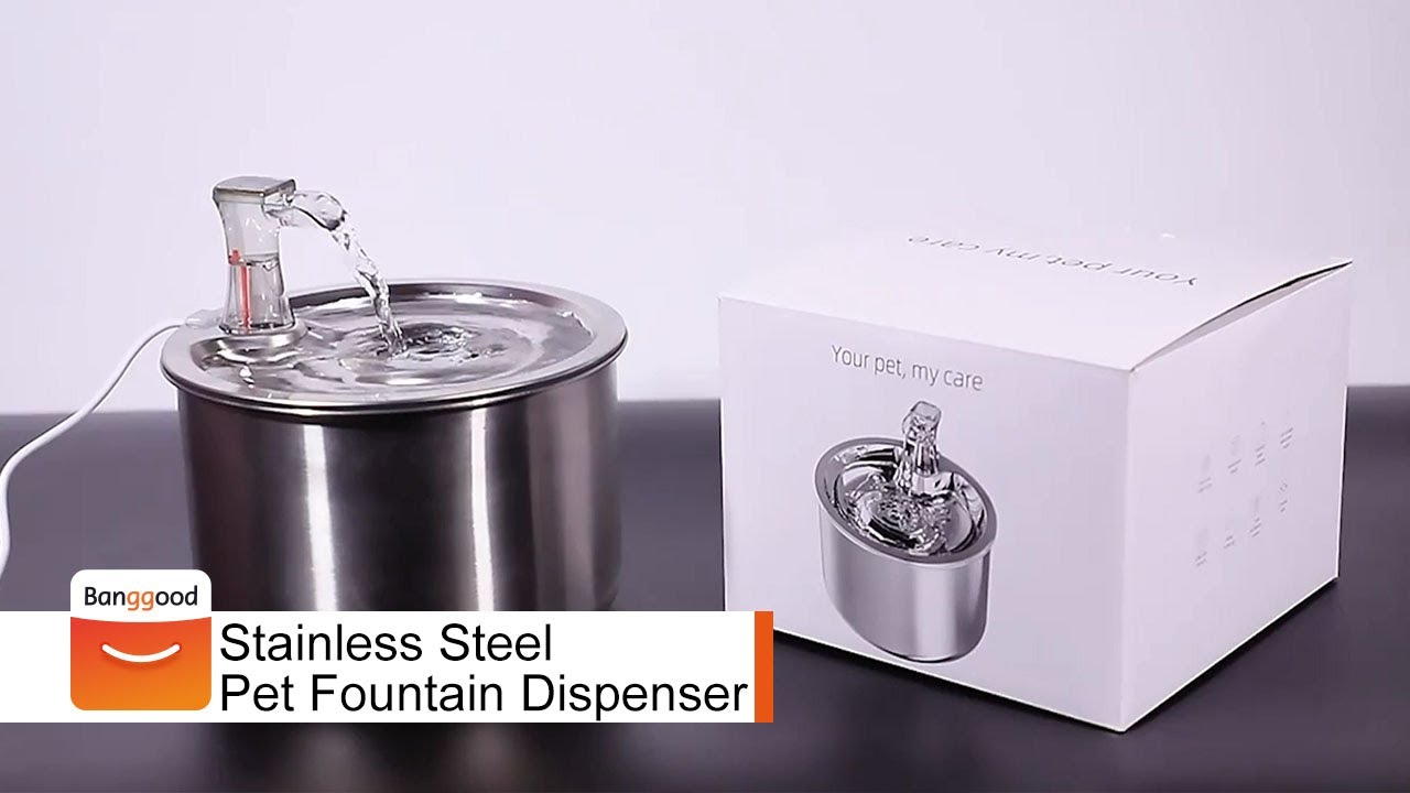 Stainless Steel Pet Water Fountain Dispenser  - Banggood Tool Sets