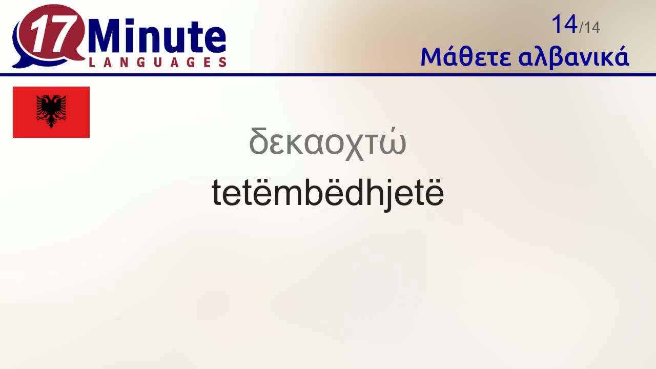 Μάθετε αλβανικά (Μέρος 2)