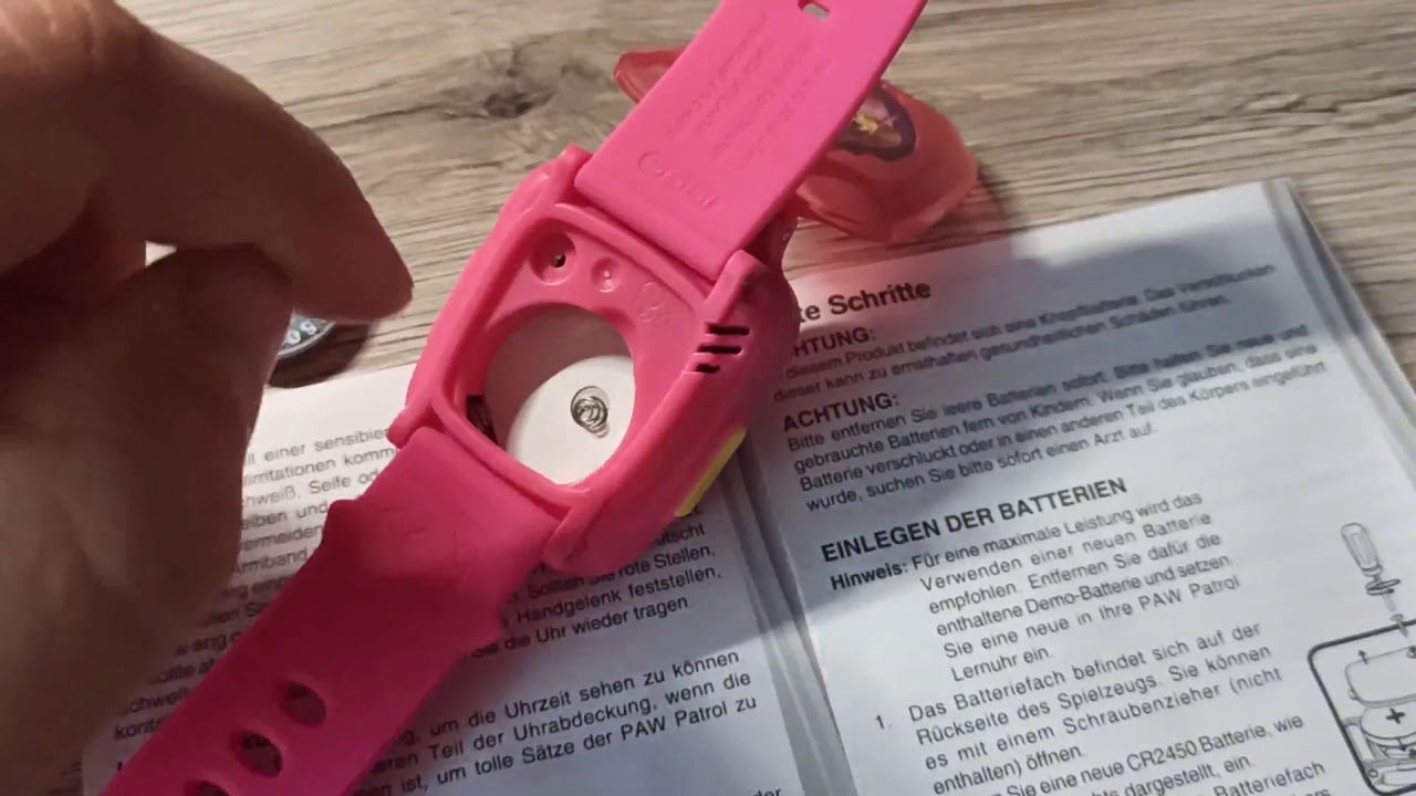 paw patrol Uhr Lernuhren chase marshall skye Demo Batterie