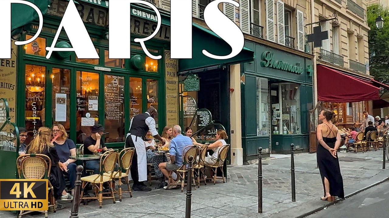 🇫🇷Париж 4K 120FPS Пешая прогулка] Медленные путешествия по Парижу: Гид по лучшим районам 07/июля/...