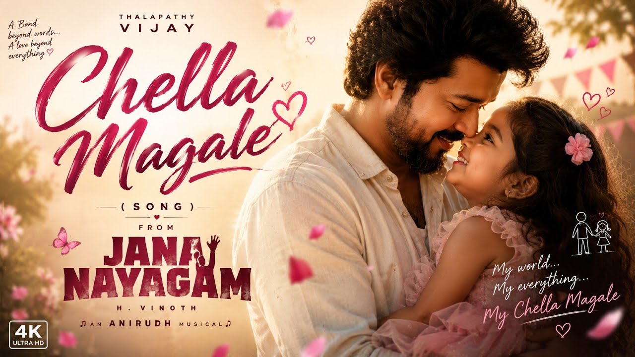 Chella Magale ❤️ | Jana Nayagan | Thalapathy Vijay | Anirudh | Father Daughter Song | 4K