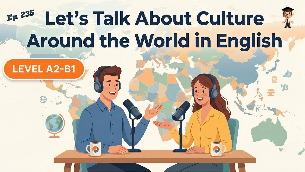 Let's Talk About Culture Around The World in English | A2-B1 English Practice | Mr. English Podcast