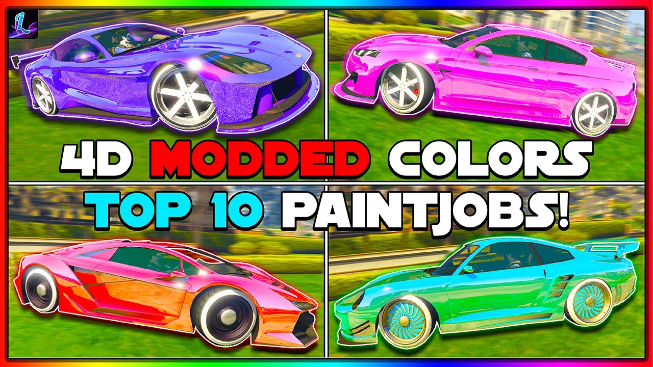 *EASY* 10 BEST 4D MODDED PAINTJOB ON ANY CAR IN GTA 5 ONLINE! (Modded Crew Color Paintjob Tutorial)