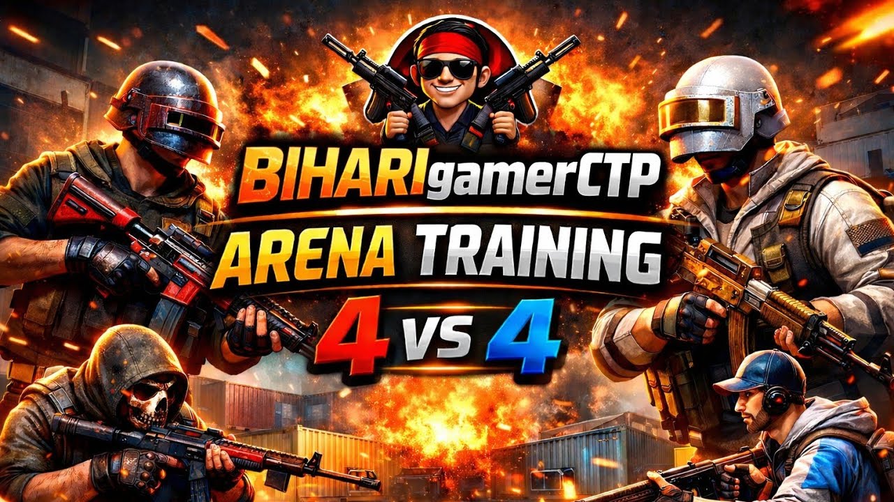 4vs4 arena training gamplay || bihari gamer CTP || 4vs4 arena training gamplay |