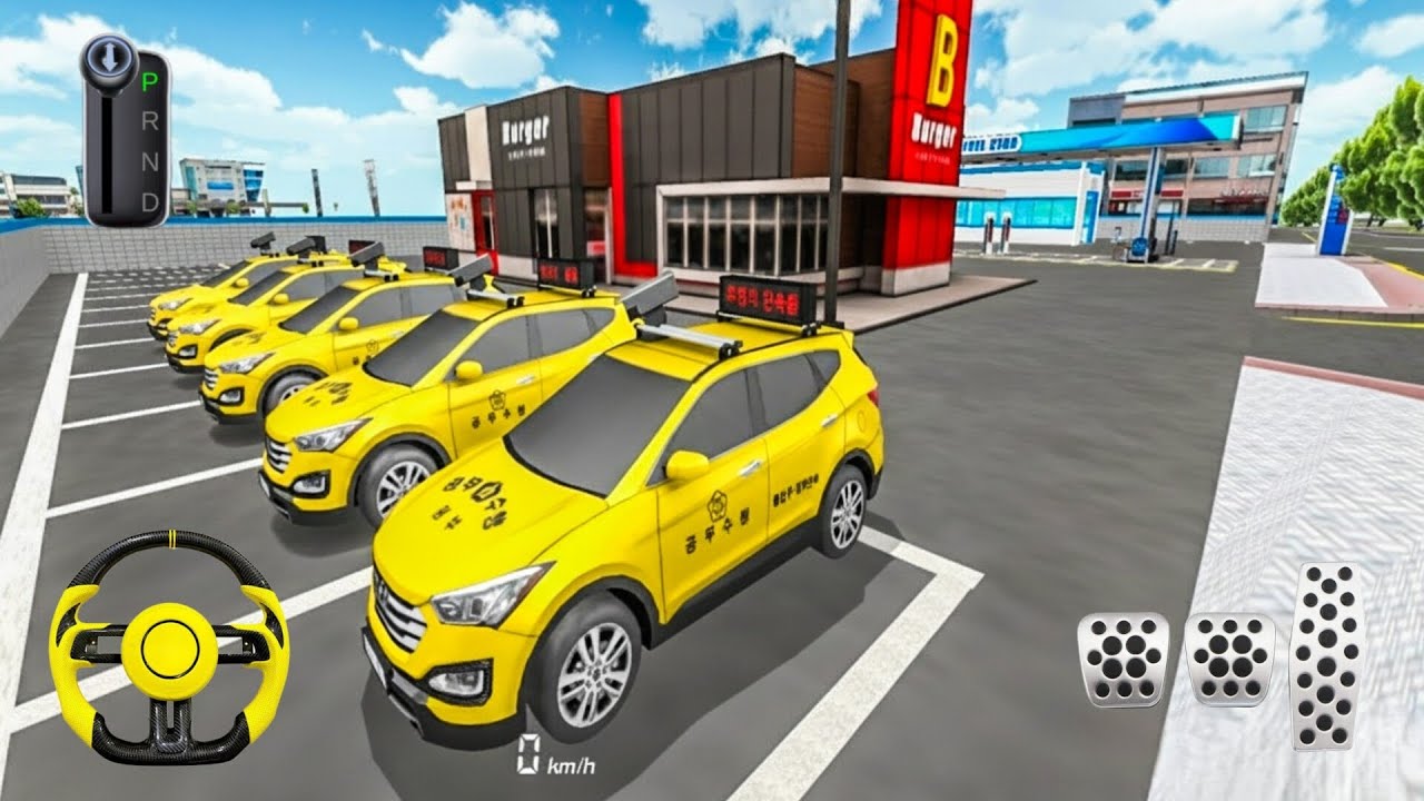 Collect All New Hyundai Sonata Fe Car Stuck in Parking Gas Station - 3D Driving Gameplay #cardriving