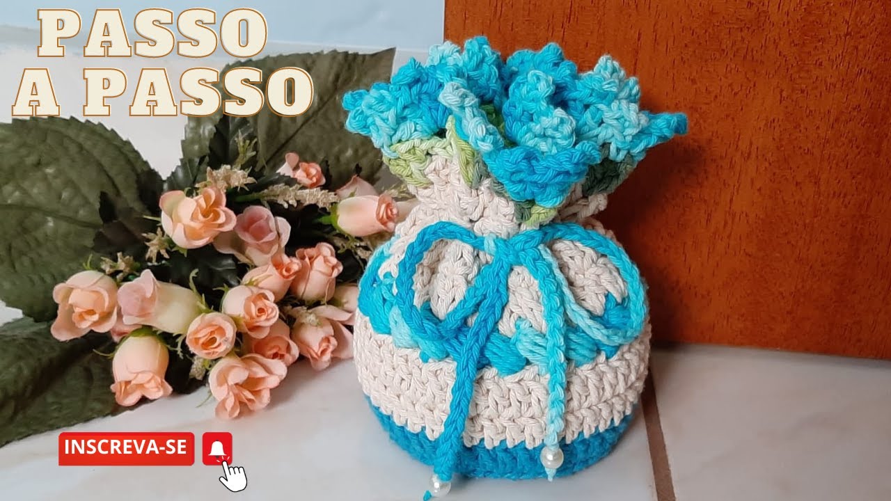 PESO DE PORTA COM PONTO PUFF EM CROCHÊ-LINDO, FÁCIL DE FAZER 