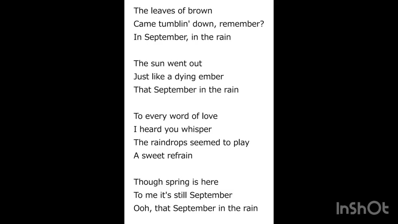 September In The Rain (Ab) swing