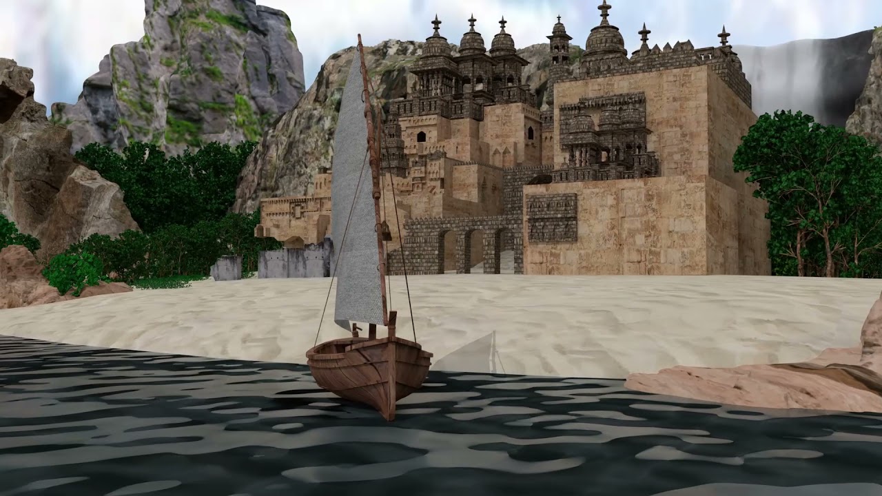 3D Modelling and Texturing of Disaster fort with Mountains environment set 