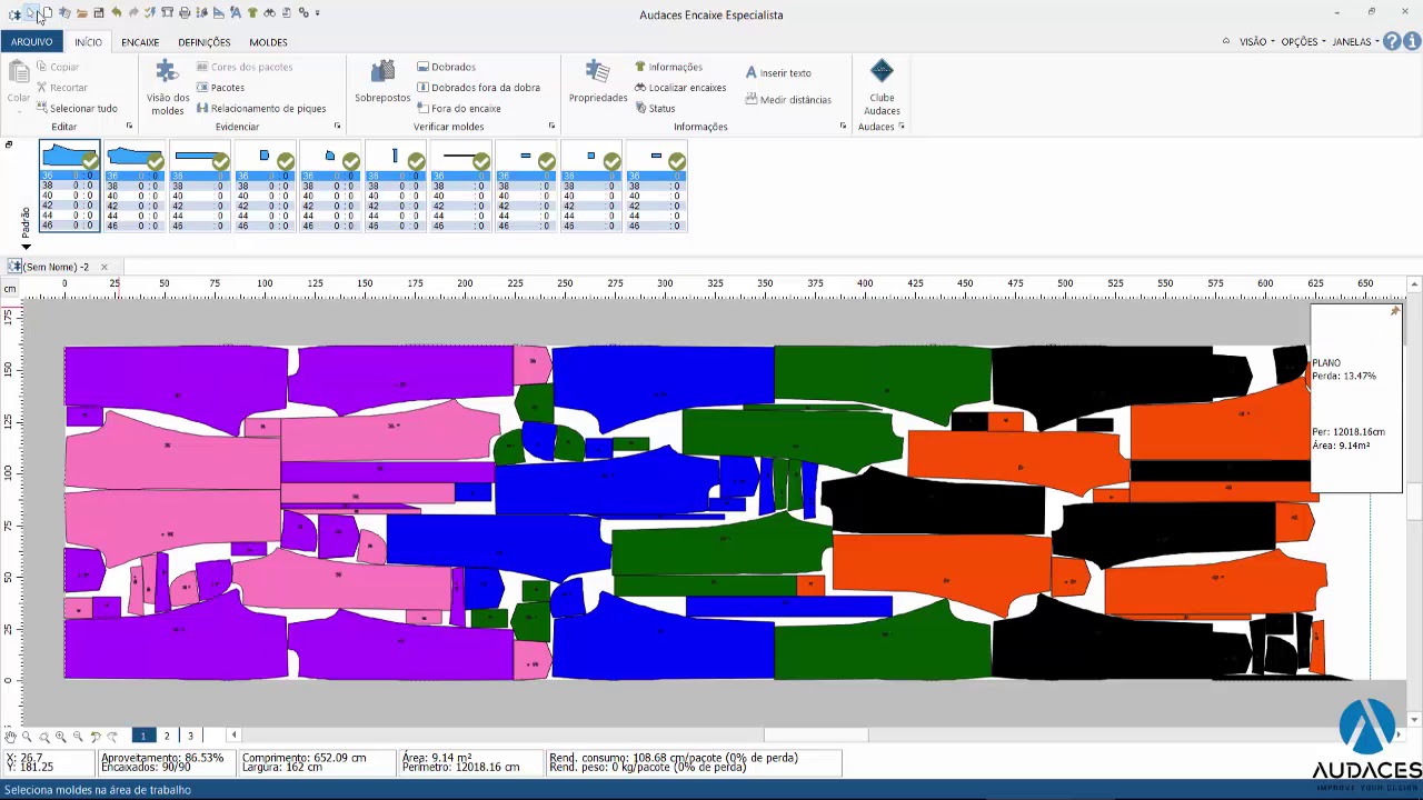 Audaces Encaixe:  Encaixe por bloco | Aula 16