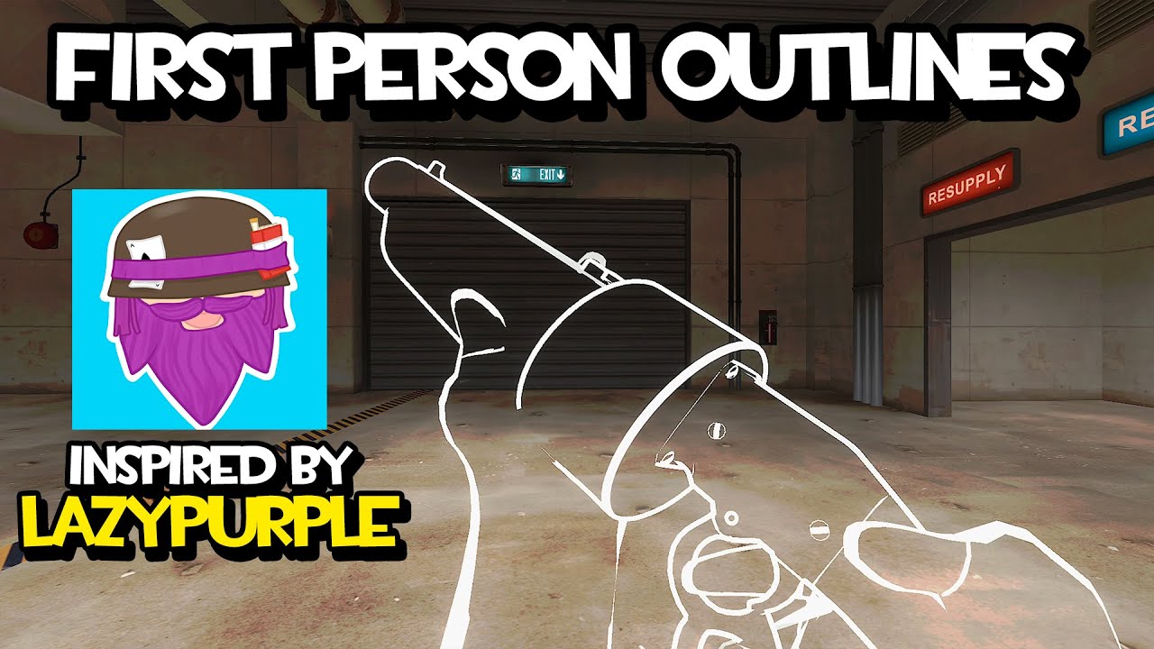 Контуры вида от первого лица в TF2, вдохновлённые LazyPurple