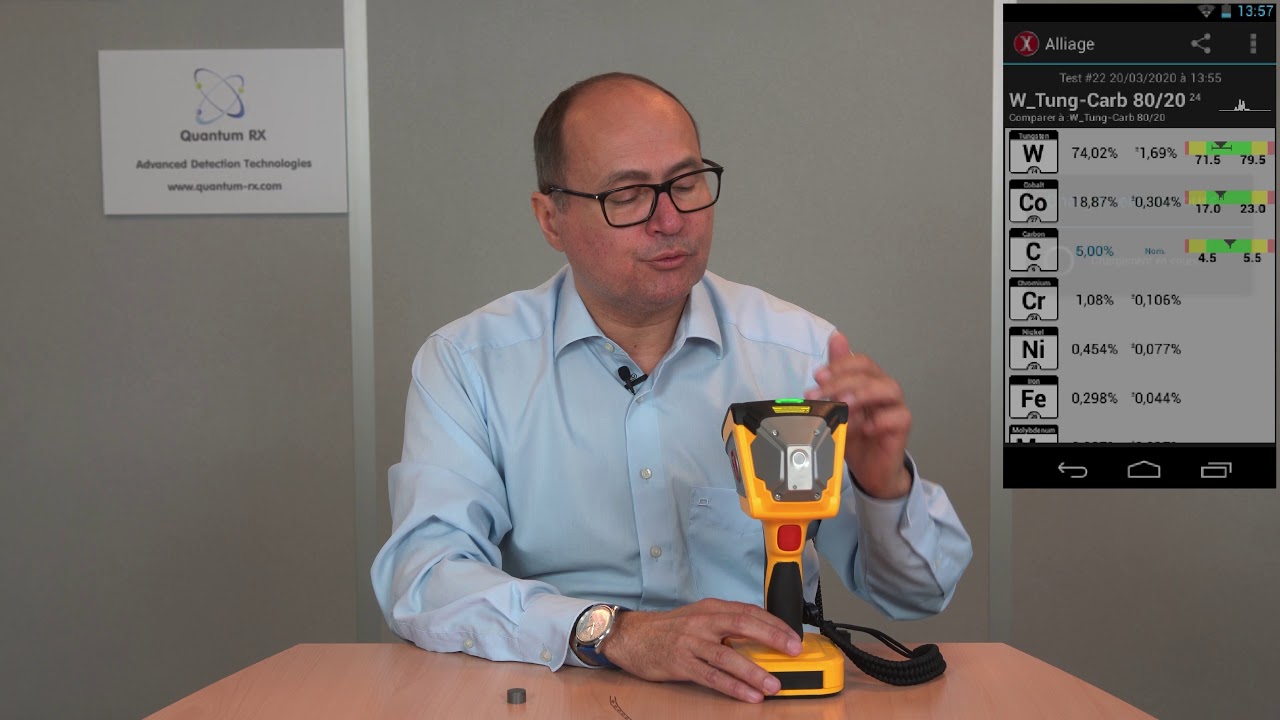 Qu'est ce que la chimie nominale sur notre gamme XRF d'analyseur d'alliage SciAps